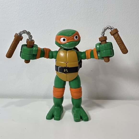 Other - Teenage Mutant Ninja Turtles: 10" Stretch N Shout Michelangelo Figure by Playmat